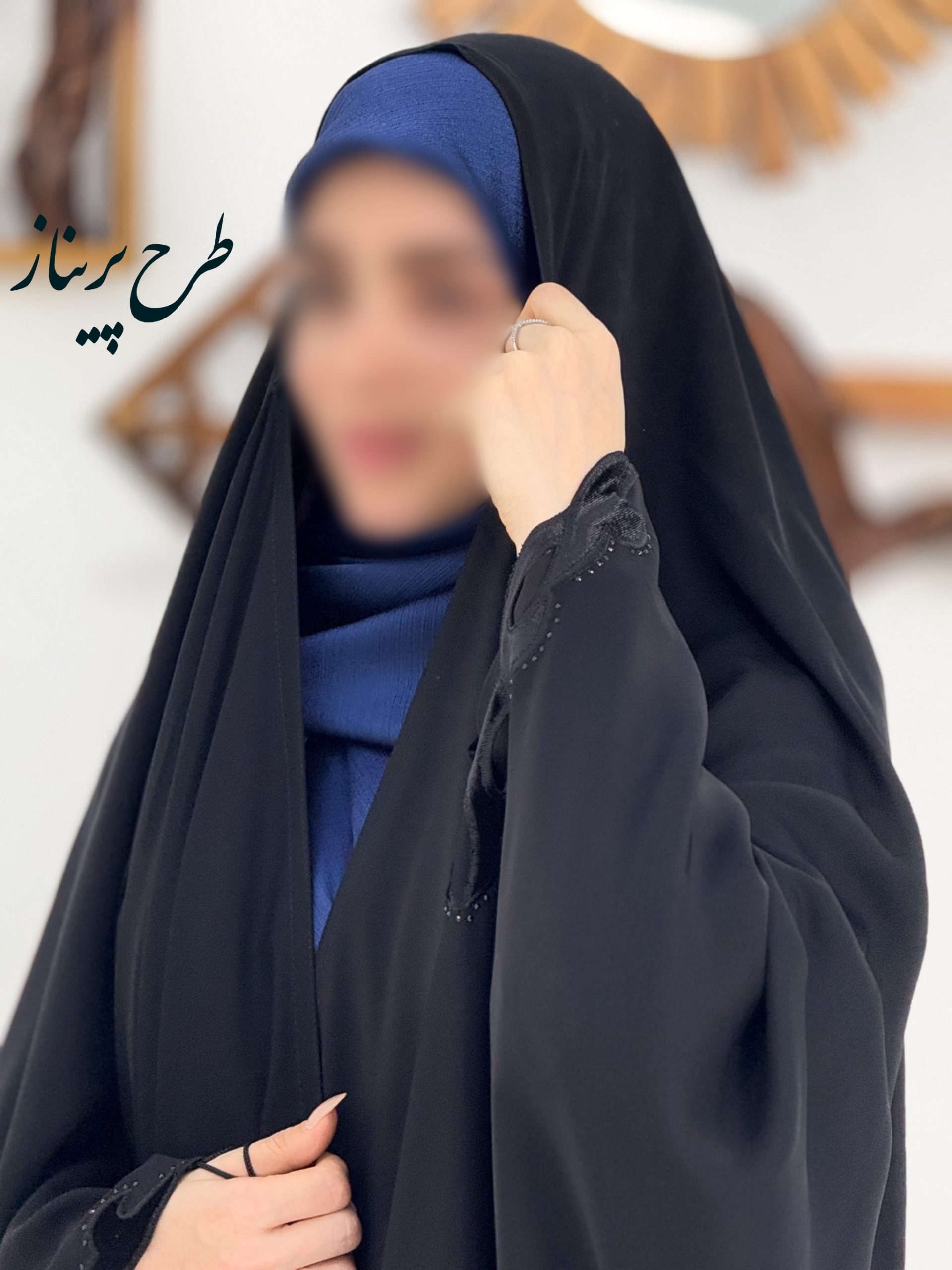 چادر مشکی عربی جده گلدوزی طرح پریناز با ارسال رایگان ( آماده سازی 5 روزه )