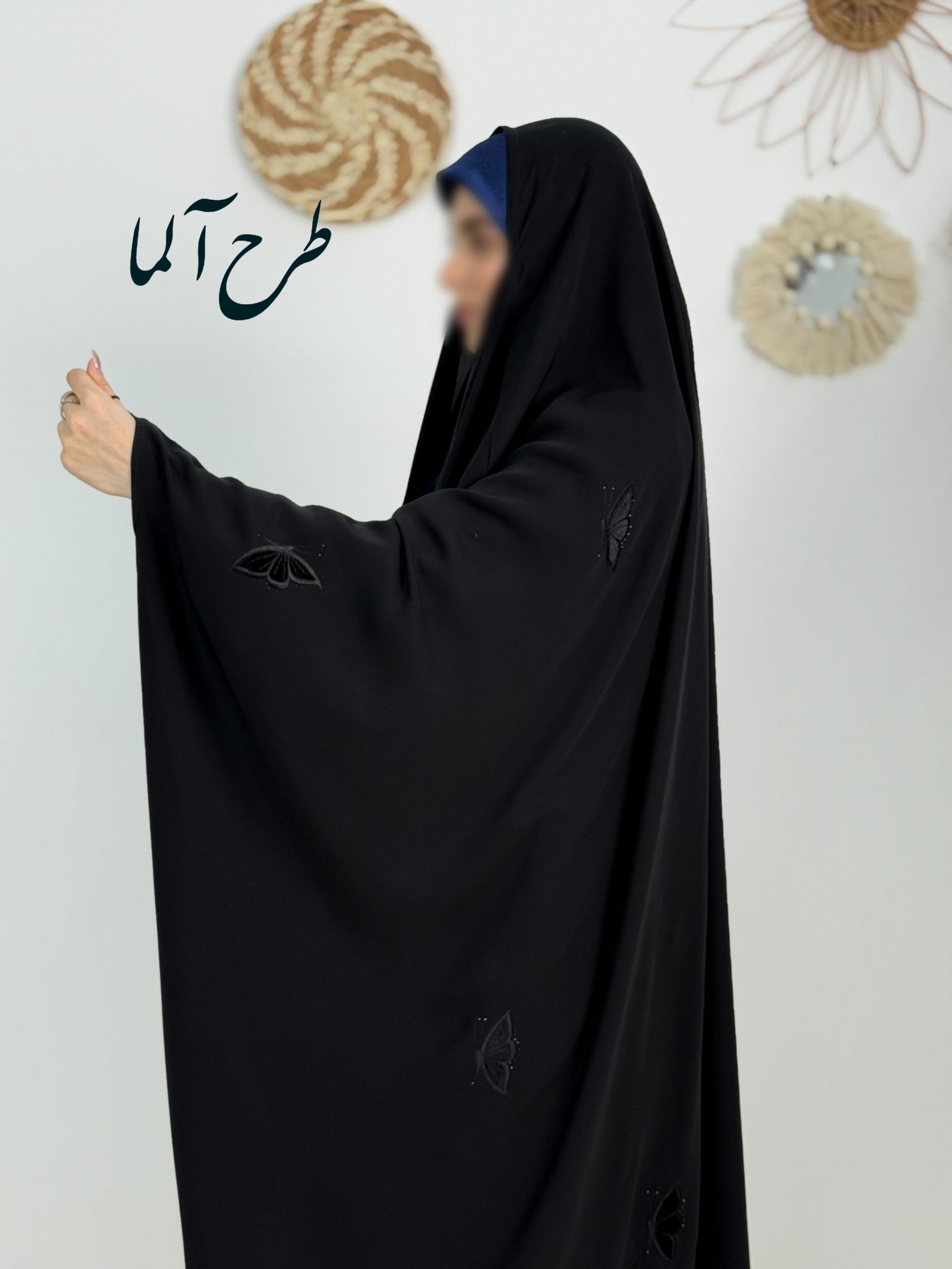 چادر مشکی عربی جده گلدوزی طرح آلما با ارسال رایگان ( آماده سازی 5 روزه )